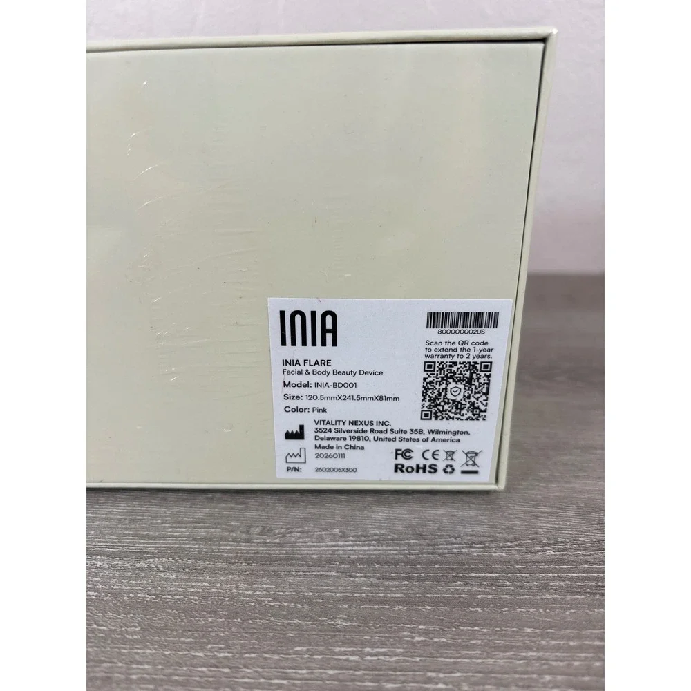 Inia Flare Skin Rejuvenation Beauty Device With Hydrating Conductive Gel NEW